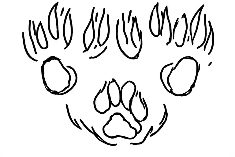 Emma paw print tattoo design idea