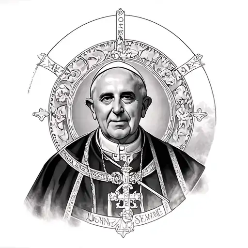 St pope John Paul Steffanie tattoo design idea
