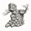 Stone Wall tattoo design idea