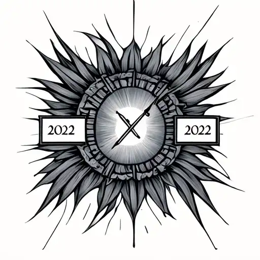 2022 Roman Numerals tattoo design idea