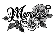 Mama Tried font rose intertwined tattoo design idea