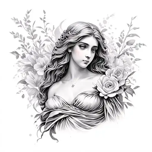 aphrodite tattoo design idea