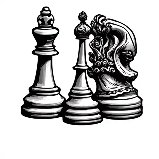 Queen Chess Piece tattoo design idea
