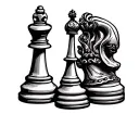 Queen Chess Piece tattoo design idea