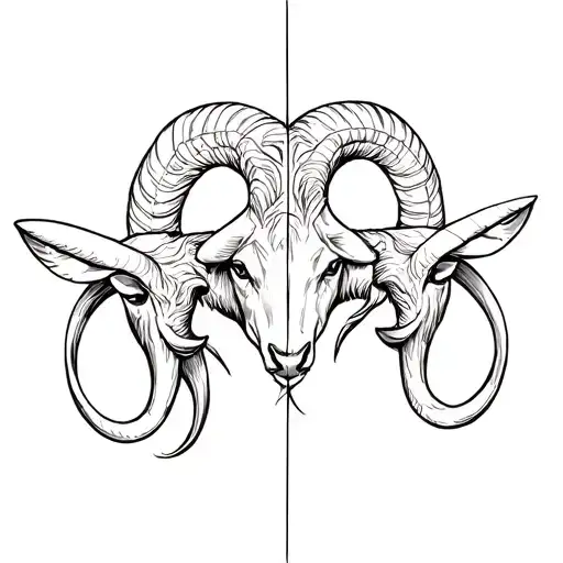 Aries and Taurus cusp  tattoo design idea