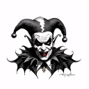 Evil Jester tattoo design idea