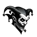 Evil Jester tattoo design idea