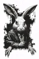 the matrix white rabbit tattoo design idea