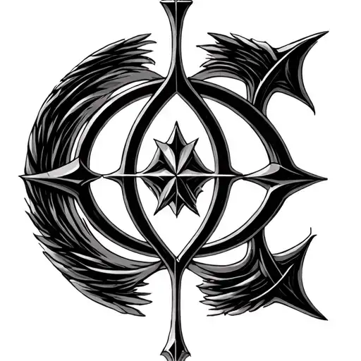 alpha and omega greek symbol tattoo design idea