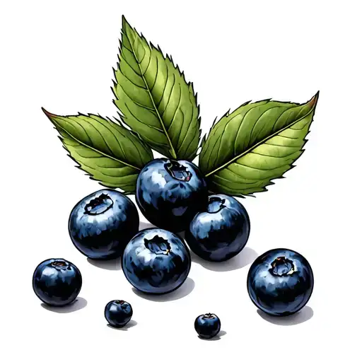 Blueberry tattoo design idea