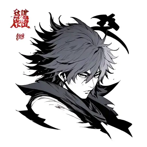 demon slayer anime gojo satoru tattoo design idea