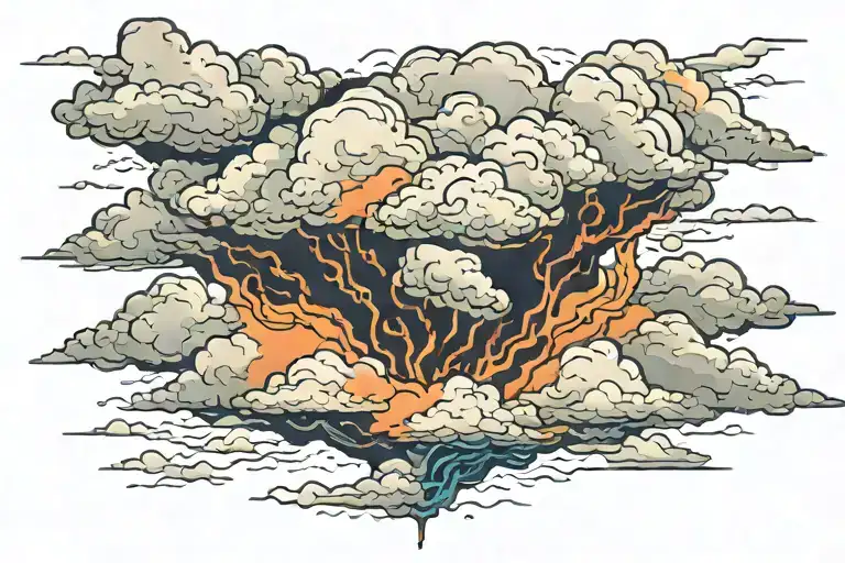 storm clouds tattoo design idea