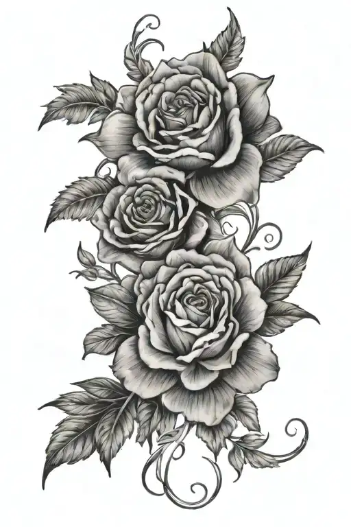 timeless elegance flowers nature tattoo design idea
