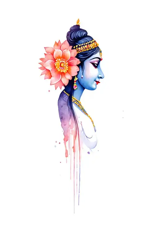 love, hurt, betrayed, valueless at last prayer of lord krishna tattoo design idea