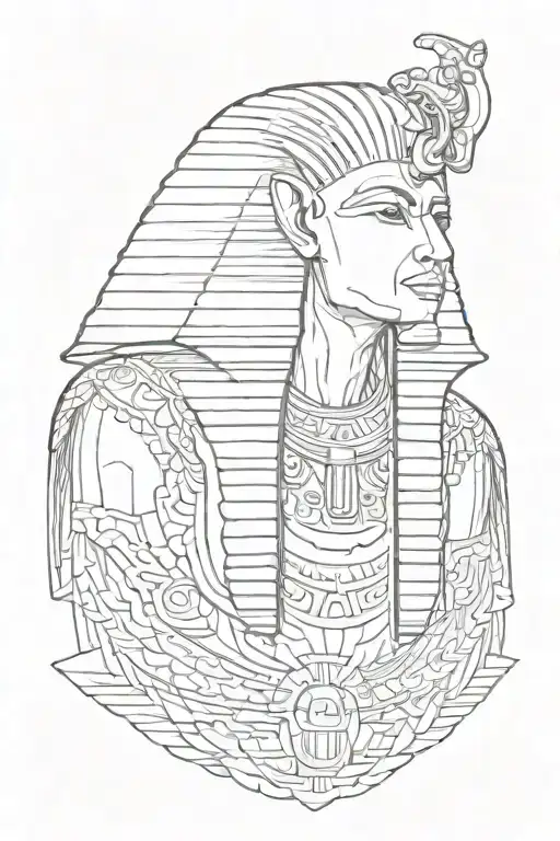 Pharaoh tattoo design idea