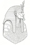 Pharaoh tattoo design idea