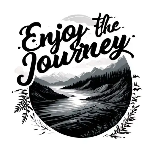 enjoy the journey tattoo design idea