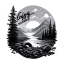 enjoy the journey tattoo design idea