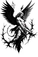 saint michael archangel forearm for lean skin And the thorns tattoo design idea