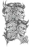 Gemini tattoo design idea