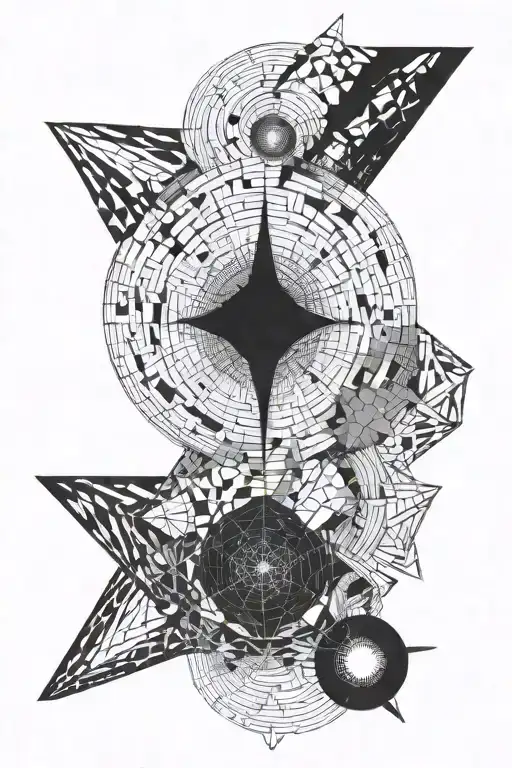 interstellar black hole tattoo design idea