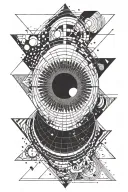 interstellar black hole tattoo design idea