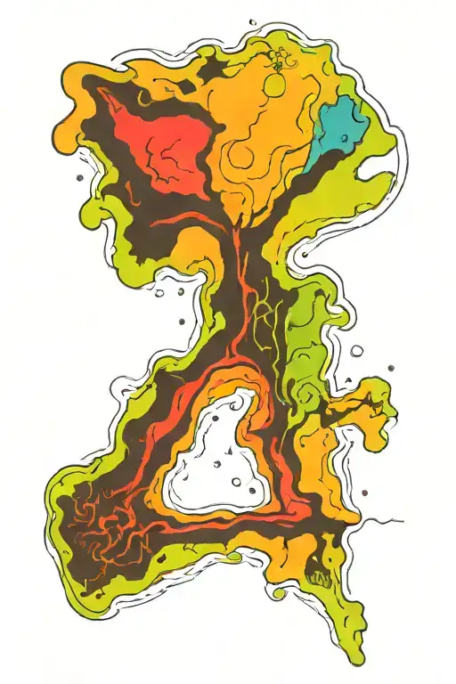 Island Top Down Topographical Map Tattoo tattoo design idea