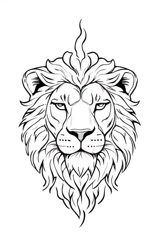 half lion head tattoo tattoo design idea