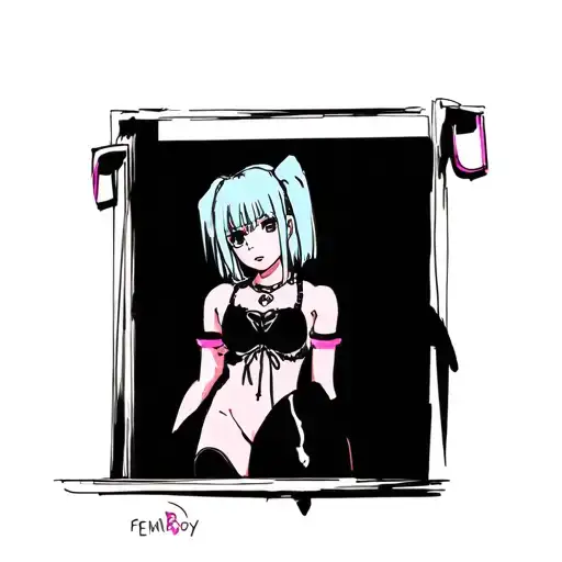 Femboy tattoo design idea