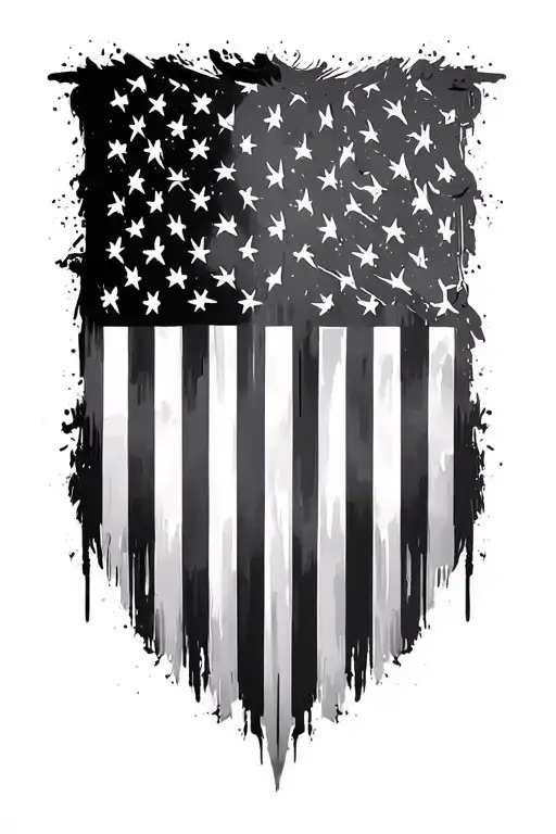 MILITARY FLAG background tattoo design idea