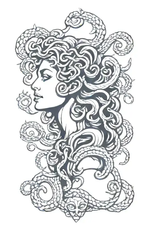 medusa head tattoo design idea