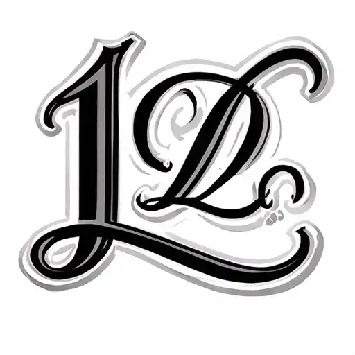 Make a tattoo with love in cursive and the initials I D L C under it  tattoo design idea