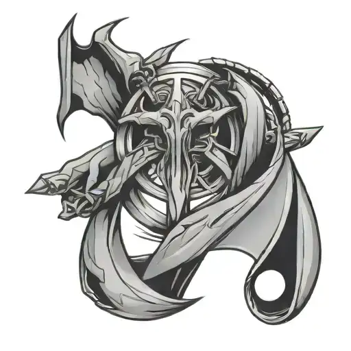 leukemia ribbon, halo, corvette logo for lost one tattoo design idea