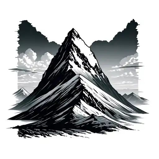 Kilimanjaro Outline tattoo design idea