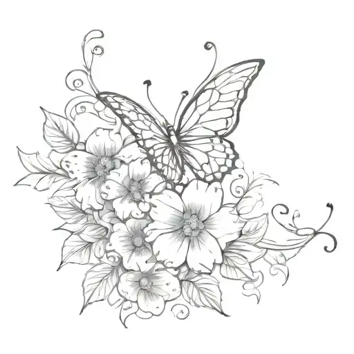 Wrist tattoo that has a flowers that travel up the arm like a vines that incorporates a cross and butterflies. tattoo design idea