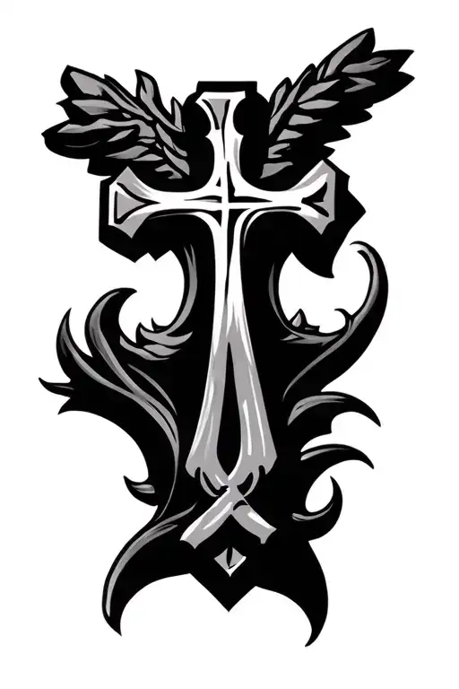 Serbian orthodox cross tattoo design idea