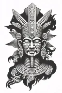 mayan priest tattoo design idea
