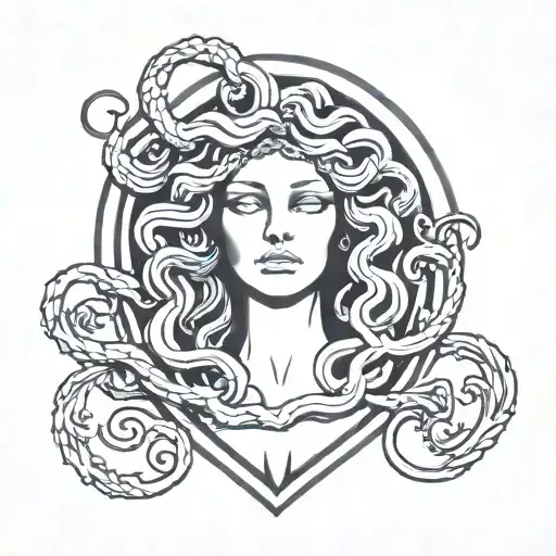 medusa tarot card tattoo design idea
