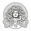 medusa tarot card tattoo design idea