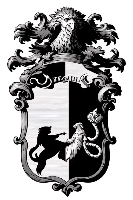 Fitzgerald family crest incorporating elements tattoo design idea