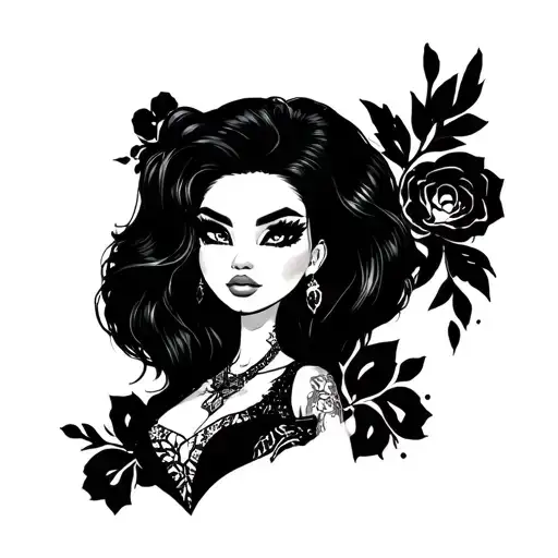 bratz full body tattoo design idea