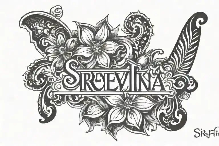 Pinofika Sri Evelyn name tattoo design based baby feet tattoo design idea