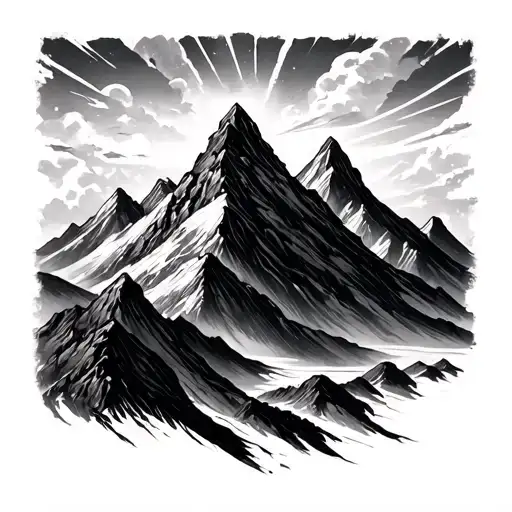 3 Peaks tattoo design idea