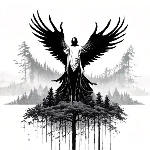 “Gliding over forests of outstretched arms.” I wish this was represented graphically. tattoo design idea
