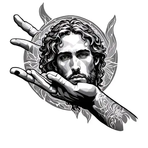 Micah brooks with Gods hand tattoo design idea