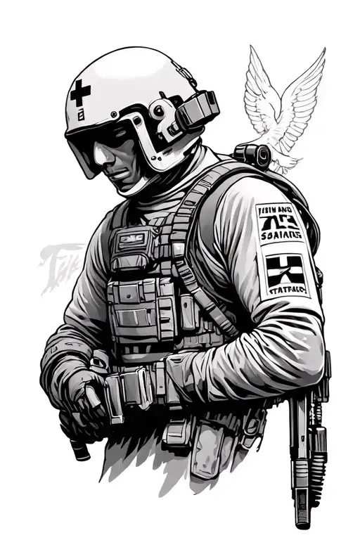 Combat Medic tattoo design idea