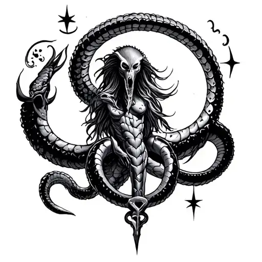 Ophiuchus, darknesss tattoo design idea