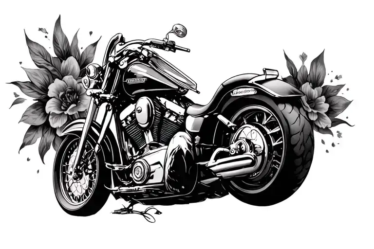 harley Davidson memorial tattoo for dad tattoo design idea
