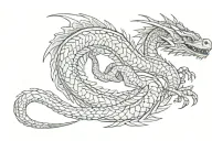 black and white basilisk tattoo for decal tattoo design idea