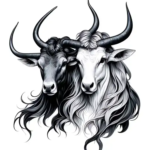 Gemini And Taurus tattoo design idea